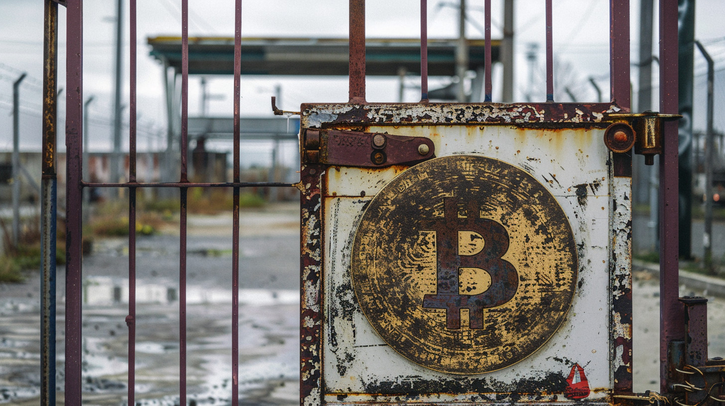 bitcoin těžba továrna ztráta krach problém brána opuštěno