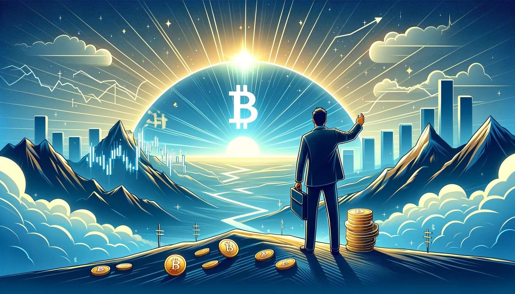 investor vyhlíži bitcoin