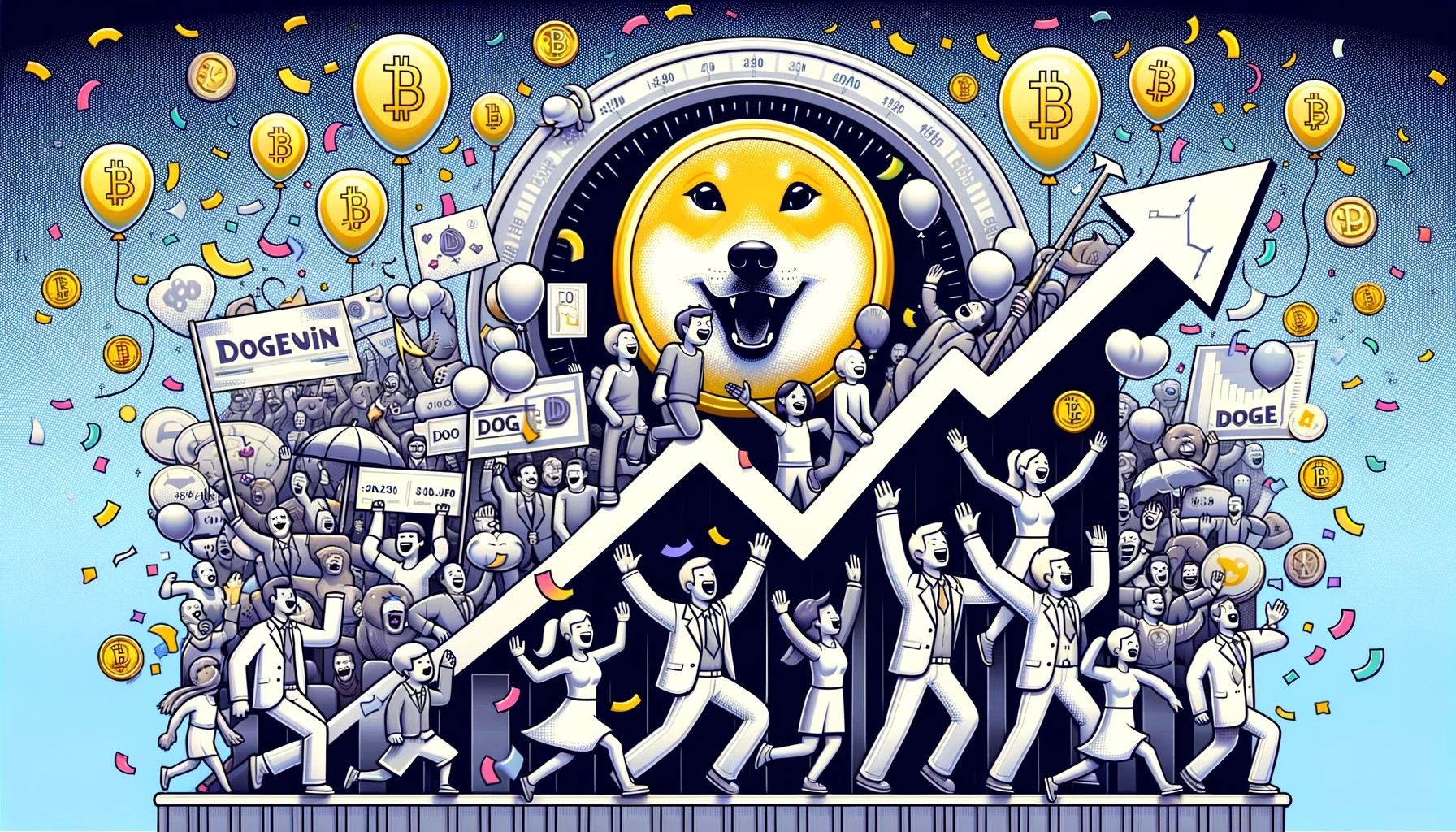 Dogecoin roste (DALL)