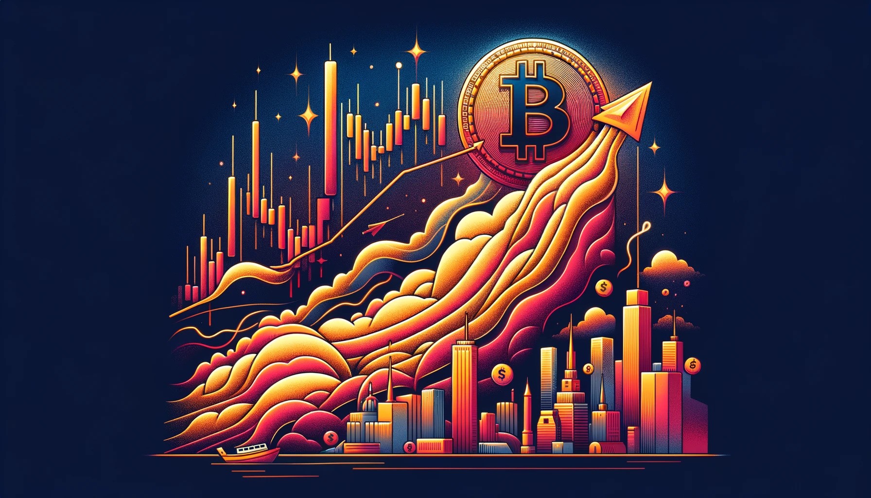 bitcoin rostoucí graf