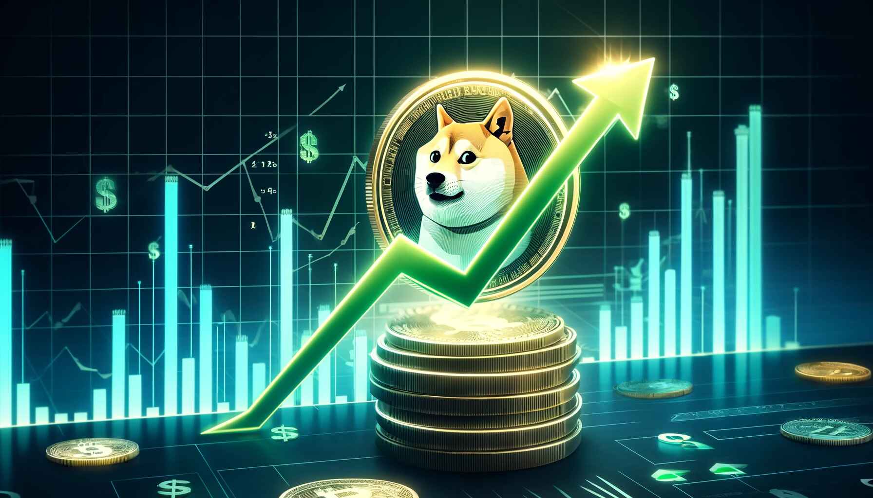 graf cena dogecoin dalle