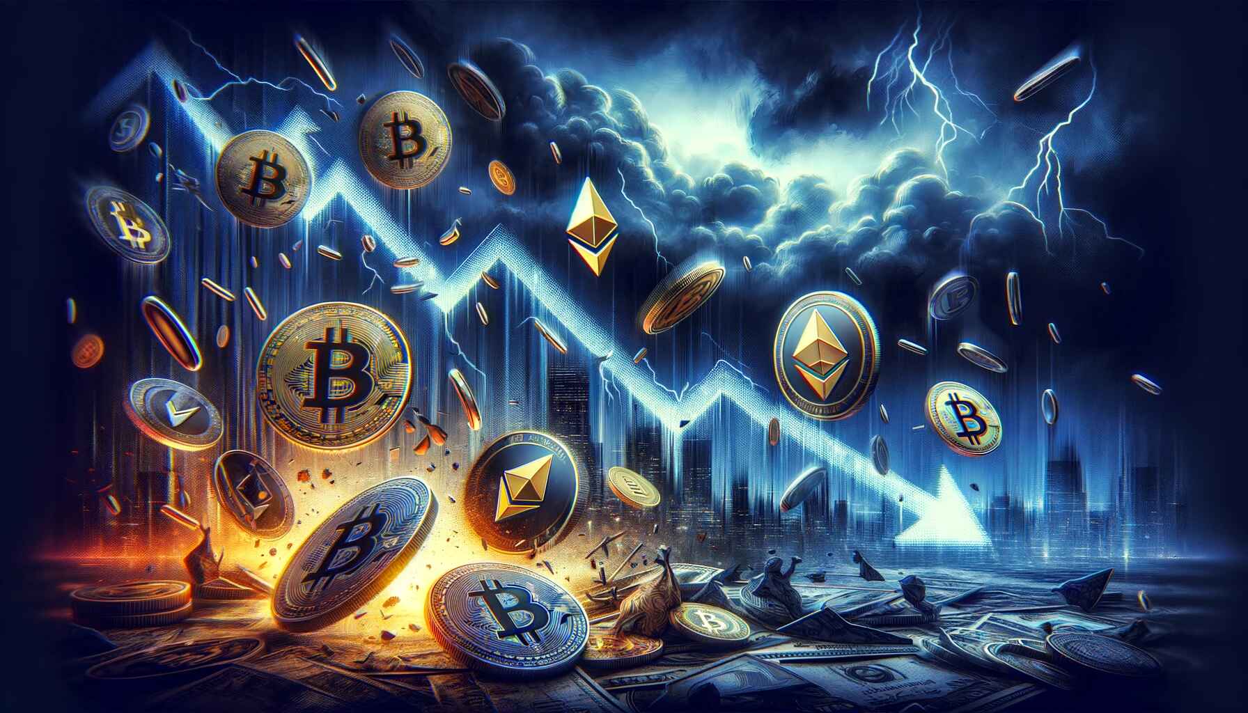bitcoin altcoiny kryptoměny propad dalle