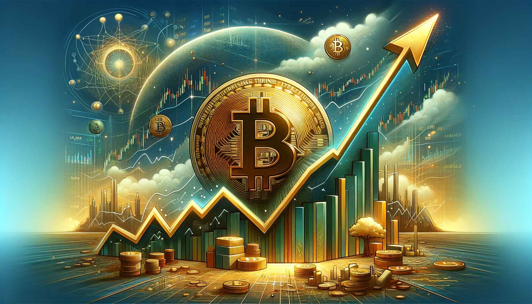 bitcoin graf růst mince