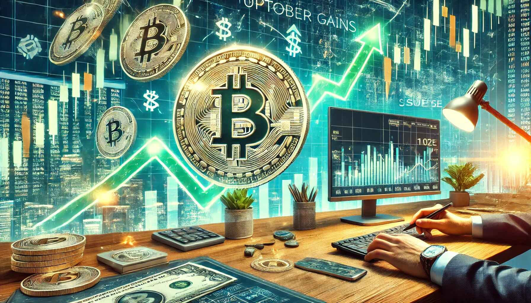 btc, otc, uptober, mince, počítač,