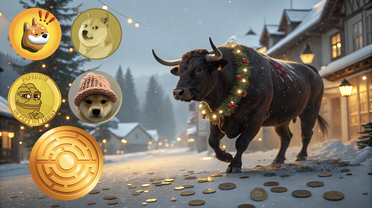 Mohou meme coiny jako DOGE a PEPE zazářit ještě tyto Vánoce?
