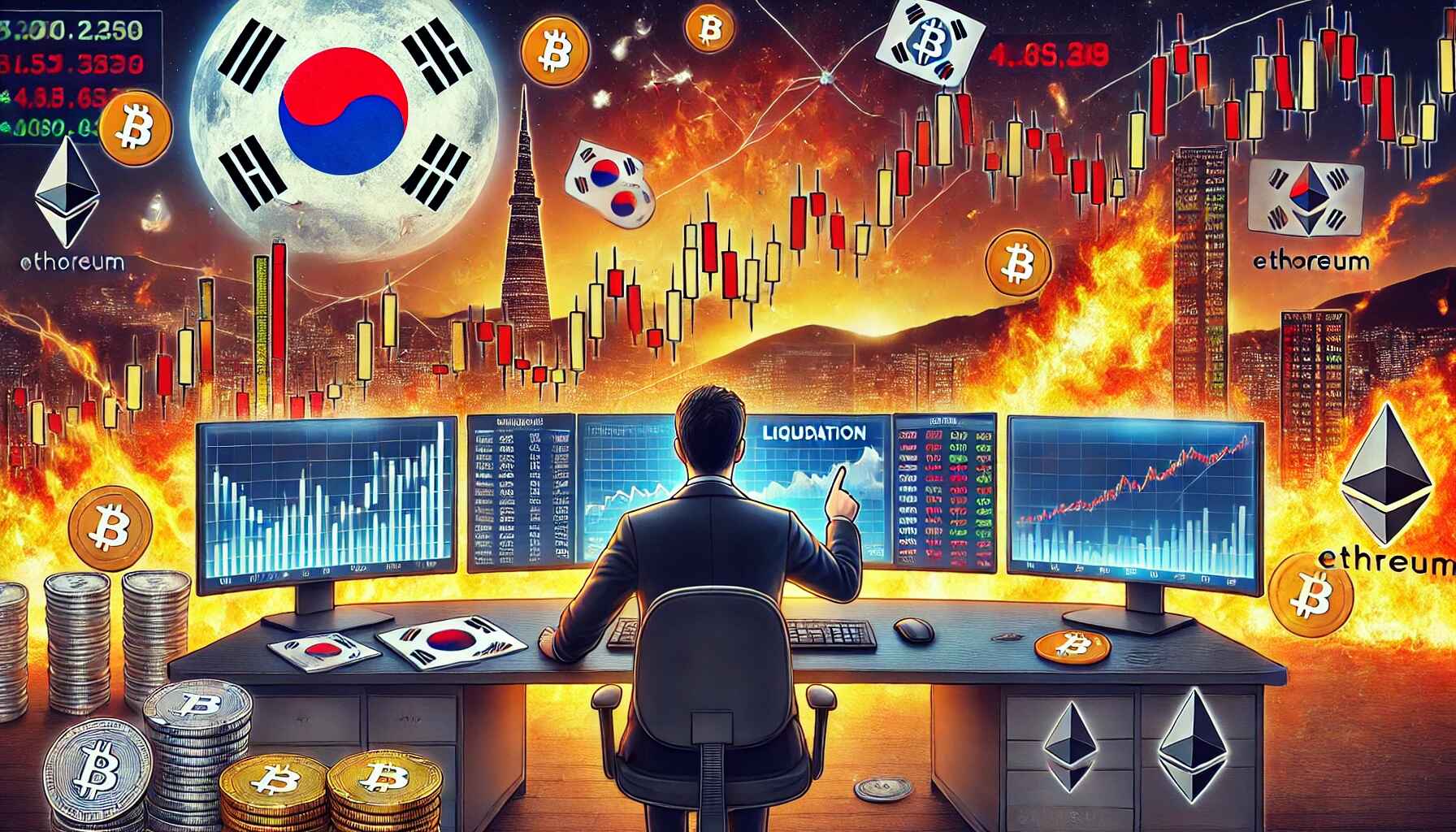 jížní korea, trhy, crash, flash