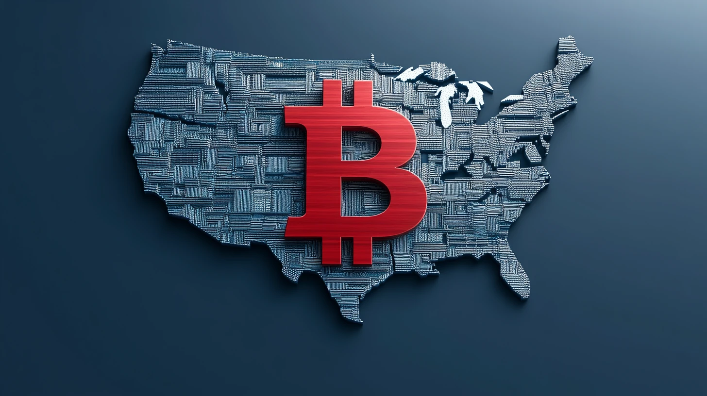 bitcoin btc usa etf pokles červená midjourney