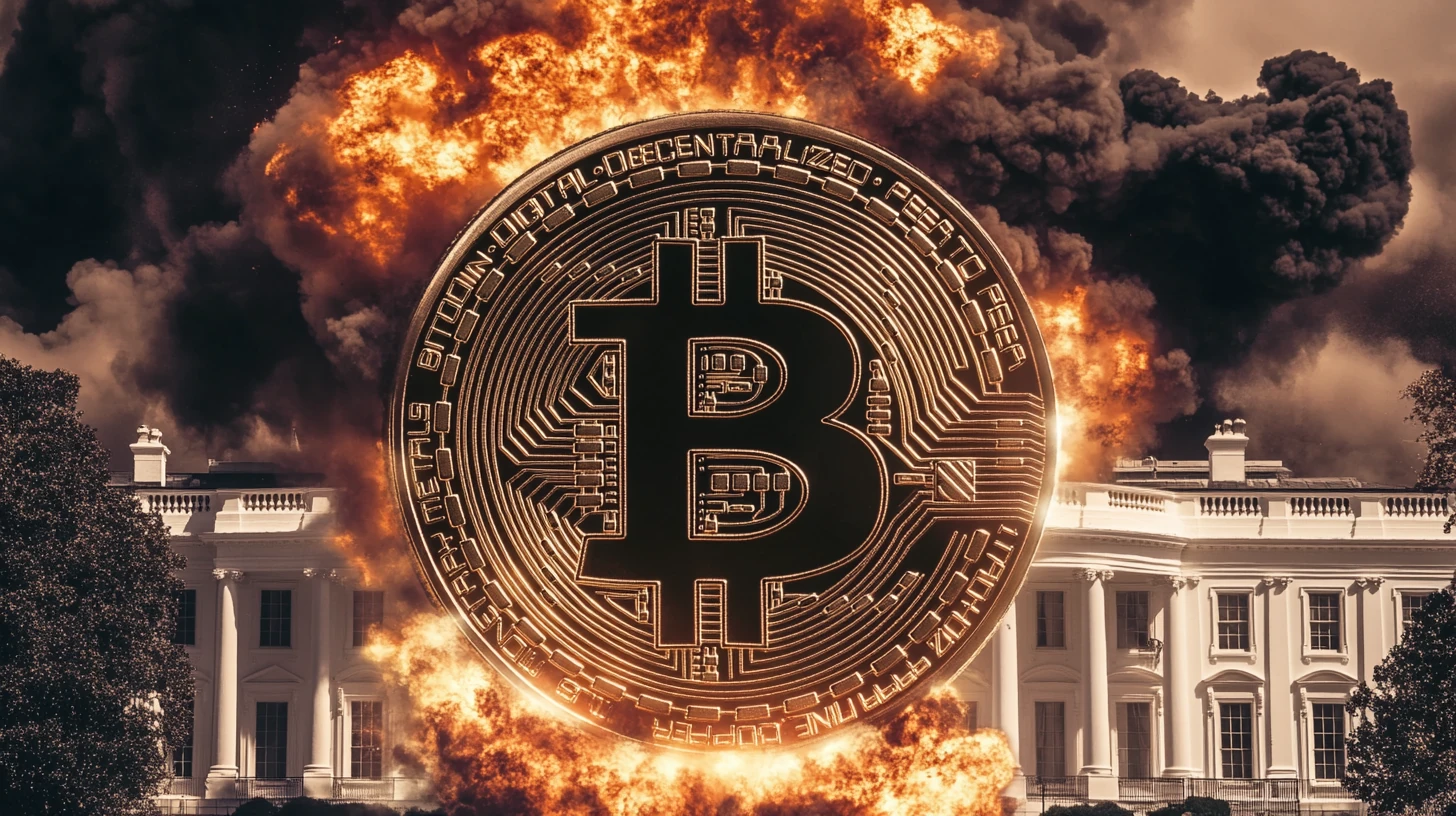 bitcoin btc vývoj White house USA midjourney