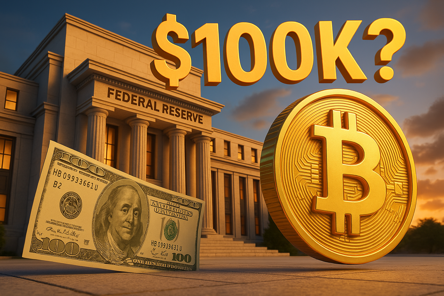 fed, dolar, bitcoin, 100K