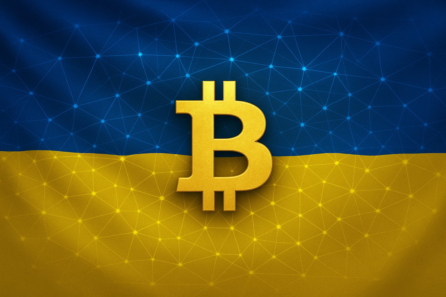 bitcoin ukrajina vlajka dalle
