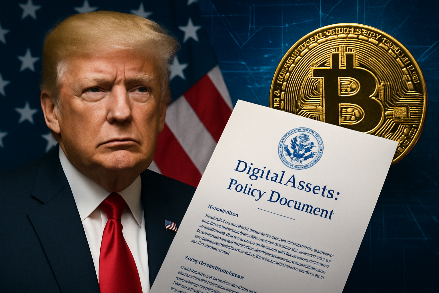 trump, report, zpárva, kryptoměny