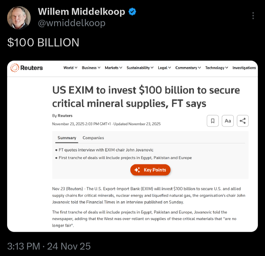 Zlato a Stříbro by mohli benefitovat z pridání na seznam kritických minerálů a investic americké vlády, 