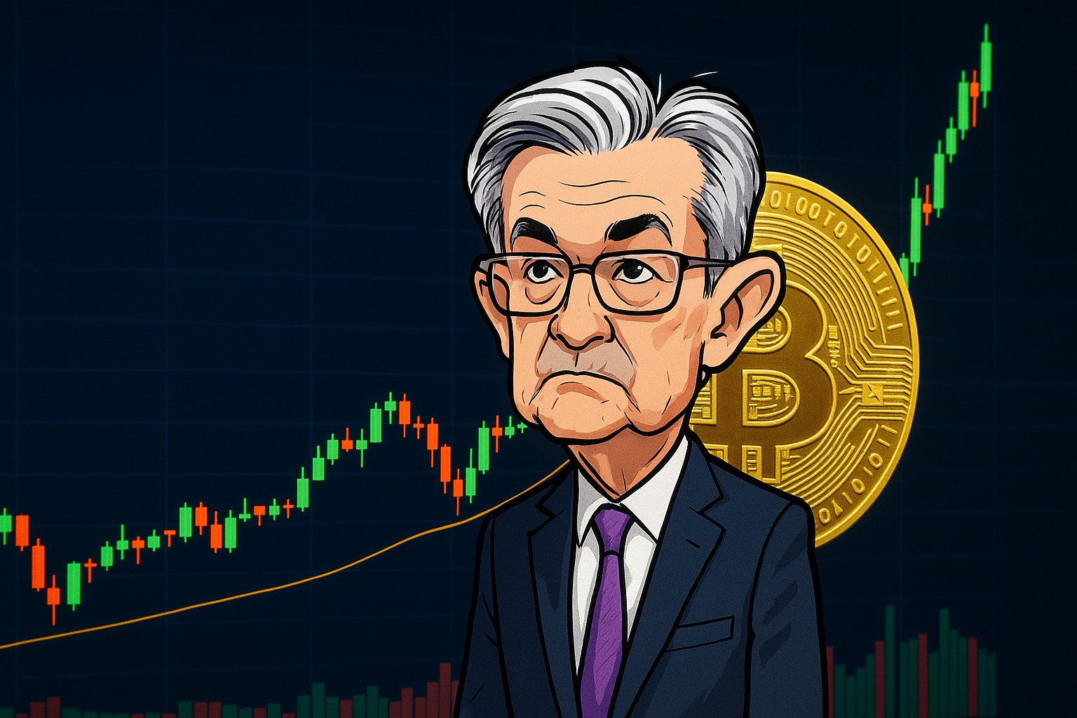 bitcoin graf Jerome powell