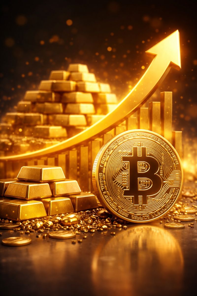 Růst bitcoinu vždy následuje po růstu zlata!