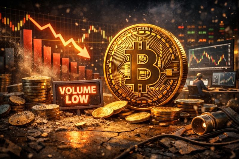 bitcoin, objemy, btc, trh