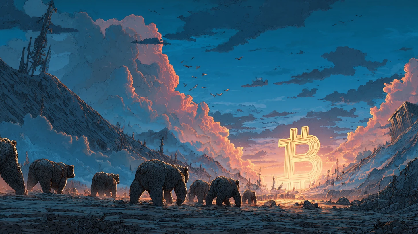 bitcoin btc medvědí trh 2026 dno Midjourney