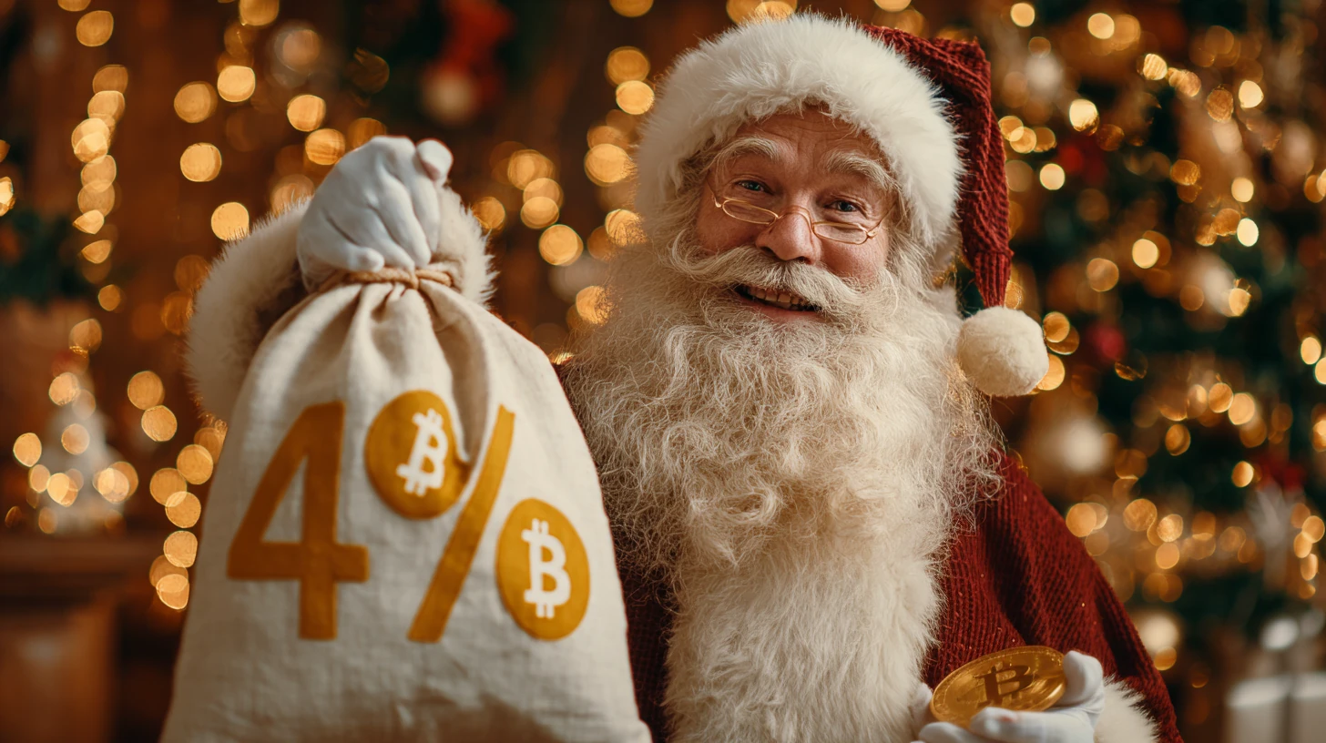 bitcoin btc santa claus rallye 4 % Midjourney