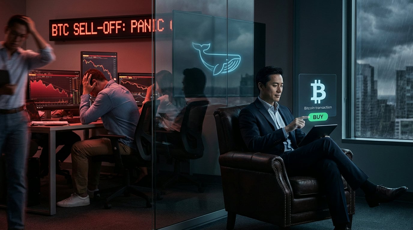 Bitcoin padá: Malí investoři prchají z trhu, zatímco velcí hráči potichu nakupují
