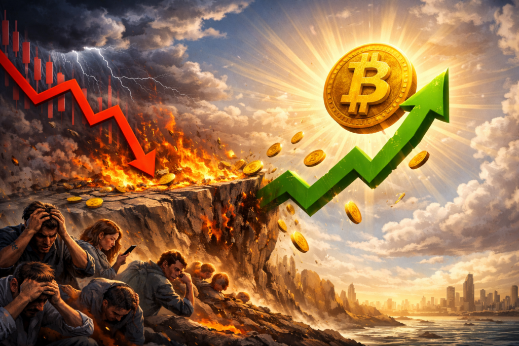 Víte, kdy se bitcoin odrazí nahoru? Až začne kapitulace!