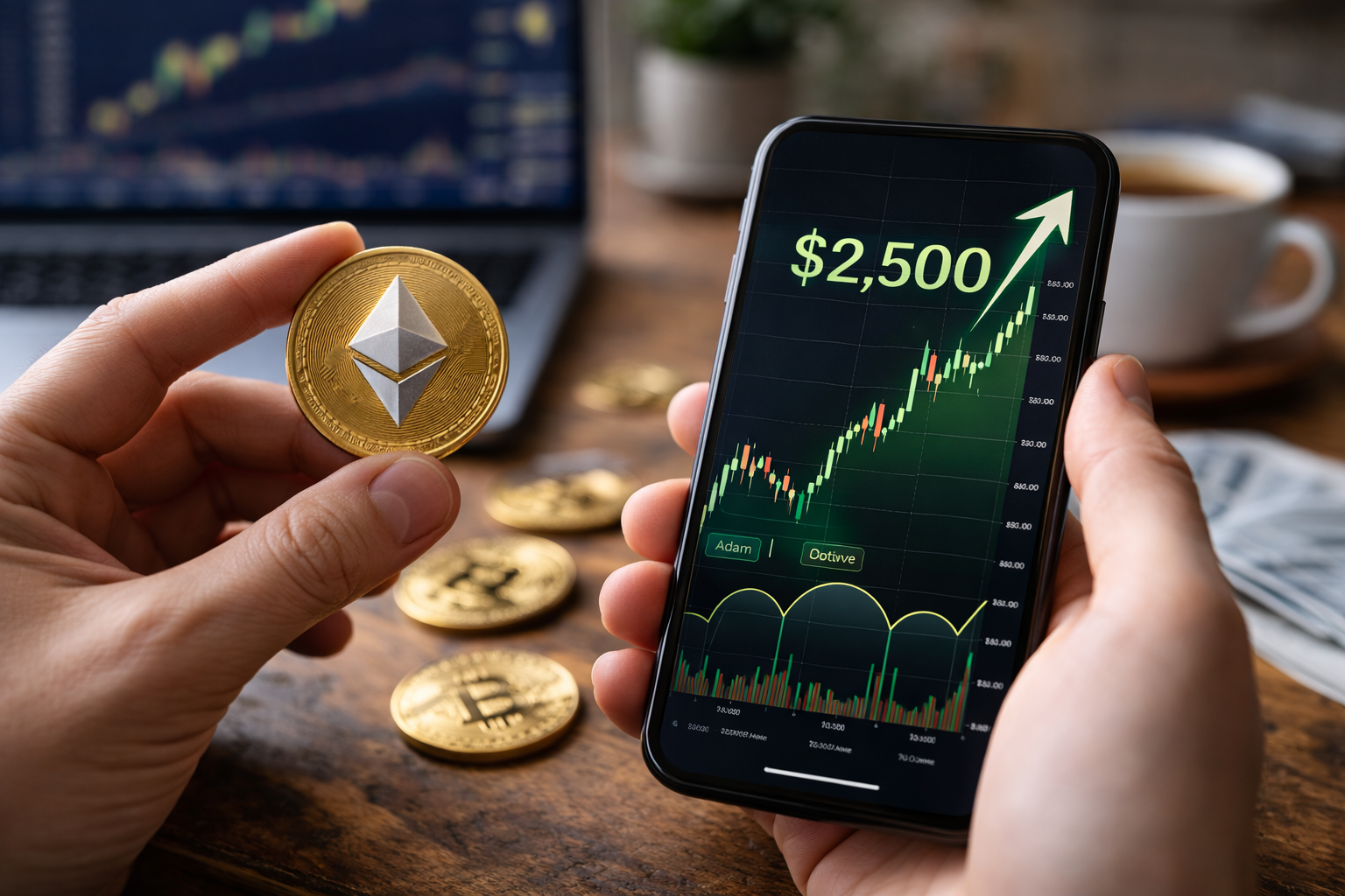 Ethereum pod tlakem, technická formace ukazuje růst k 2 500 USD