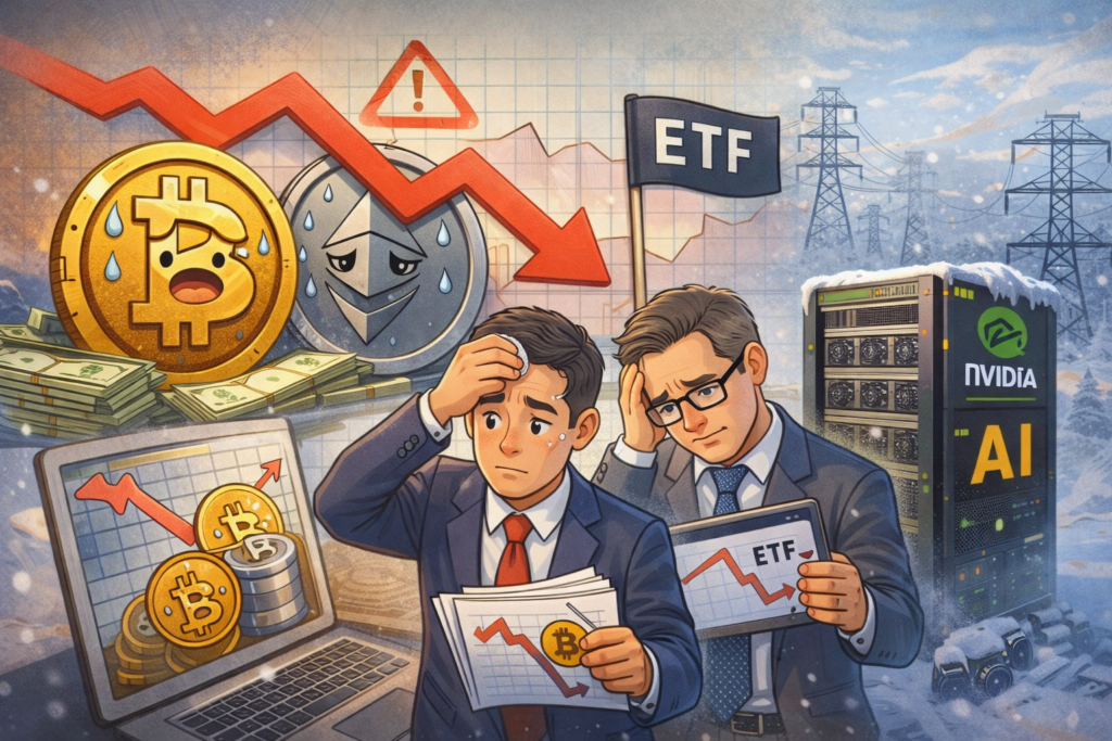 Pád bitcoinu a etherea odhaluje slabiny firemních rozvah, ETF i těžby