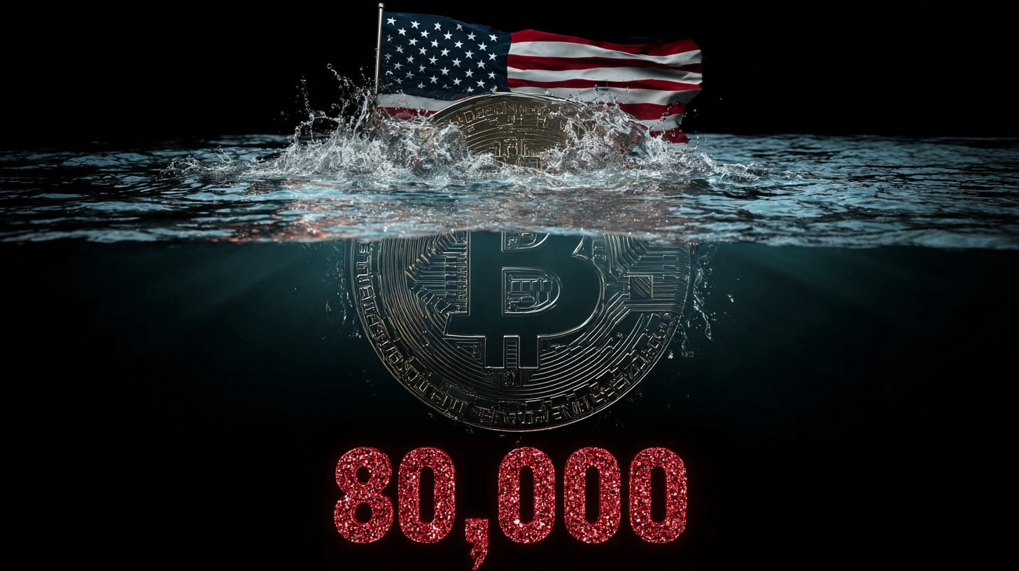 bitcoin btc USD USA 80000 pokles Midjourney nahledovy obrazek