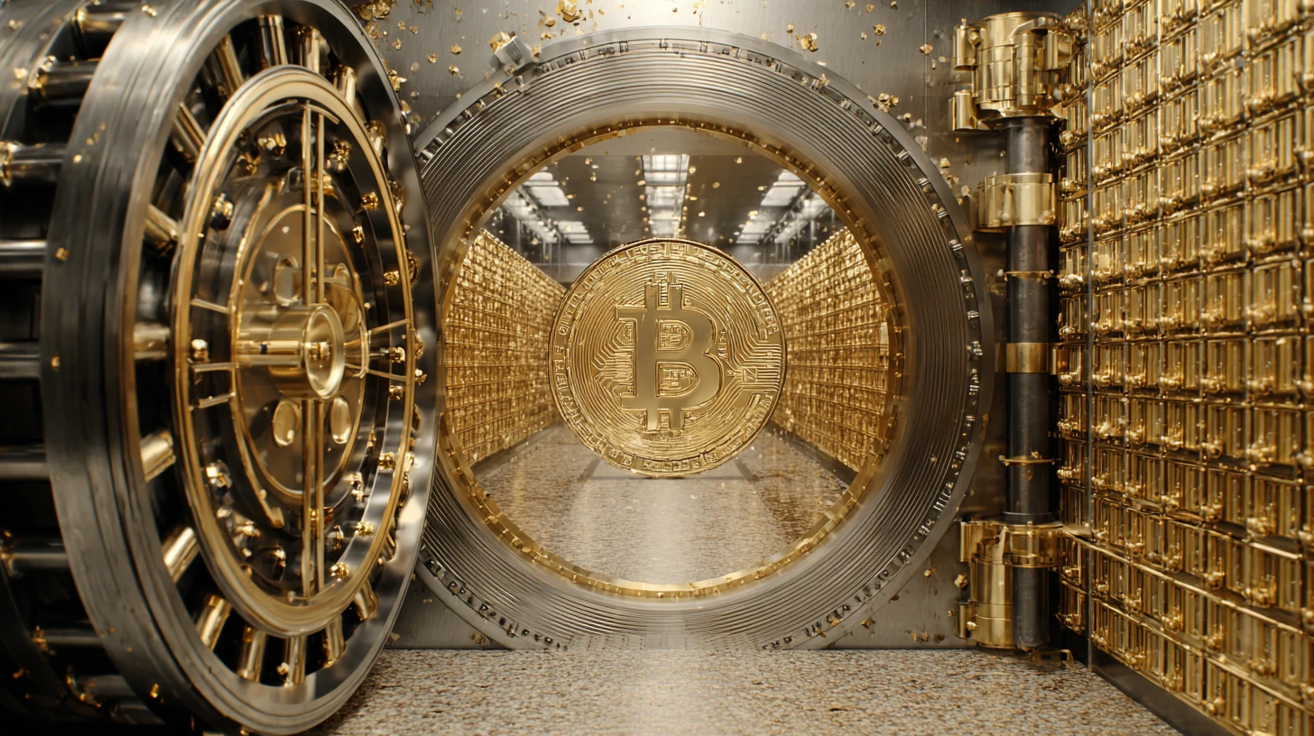 bitcoin btc trezor vault zlato nákup příležitosti Midjourney nahledovy obrazek