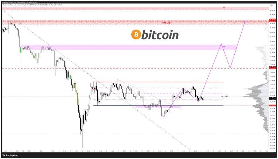 Analýza Bitcoinu od Marka Cullena. Na začátku února by Bitcoin mohl vystoupat na hodnotu 80 000 až 84 000 USD.