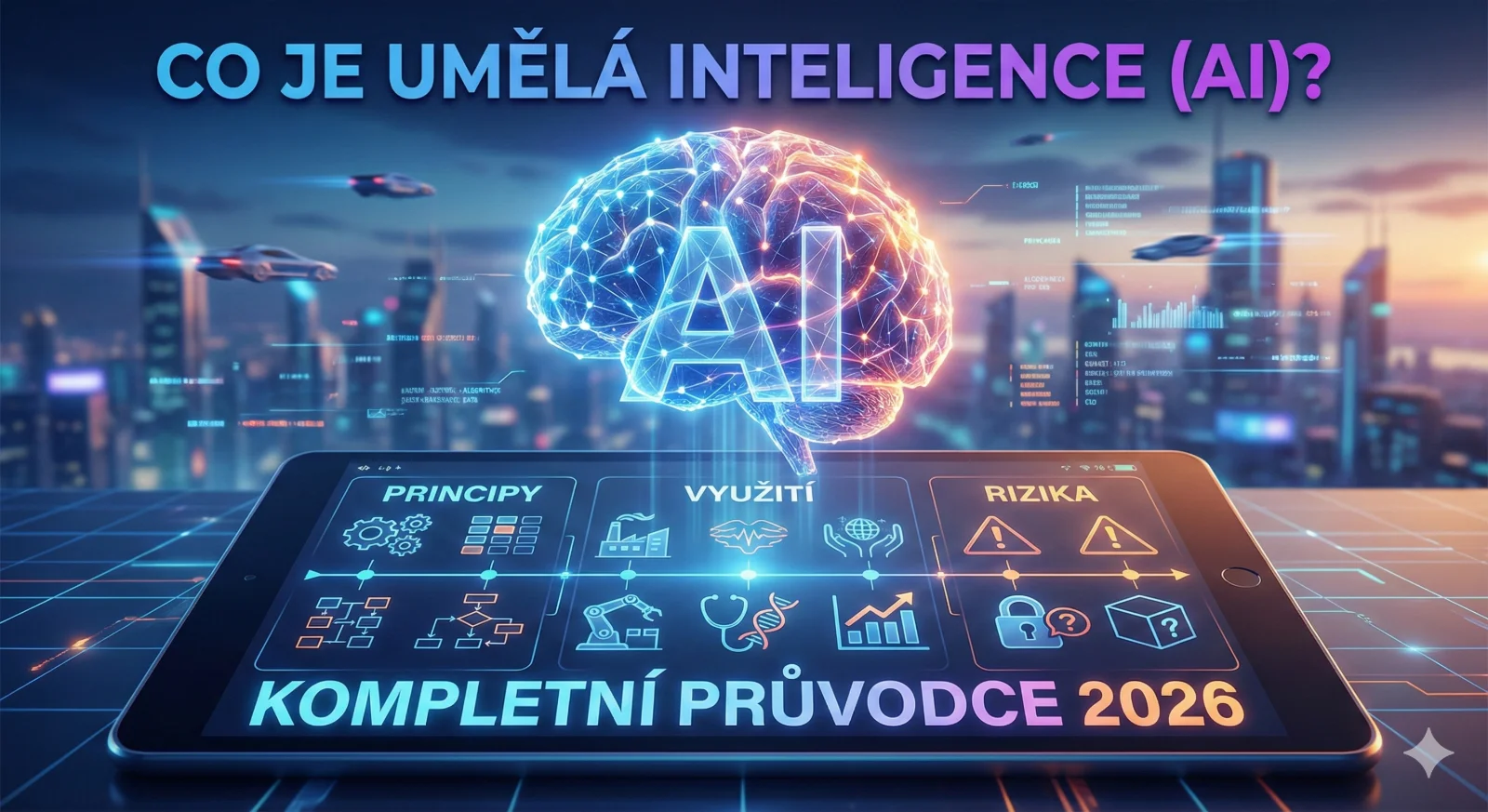 Co je umělá inteligence (AI)? Kompletní průvodce: principy, využití a rizika (2026)