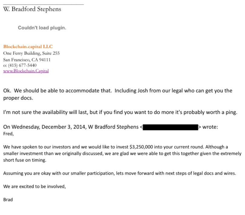 Epstein - coinbase email