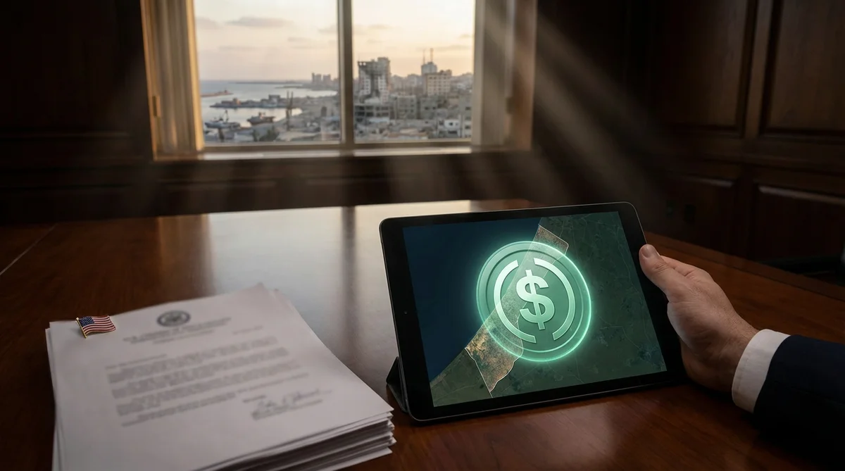 Donald Trump a jeho Mírová rada plánuje v Gaze kryptoměnové platby s pomocí USD stablecoinu