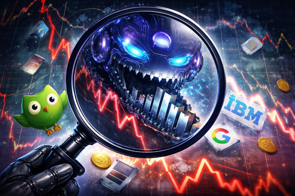 Trhy pod lupou: Umělá inteligence začala požírat trh. Od Duolinga po IBM, kdo bude další obětí?