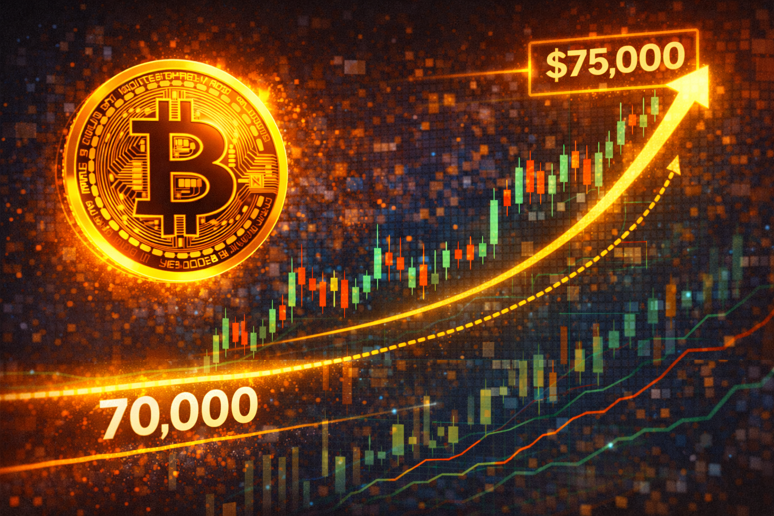 BTC s podporou 70 000 USD