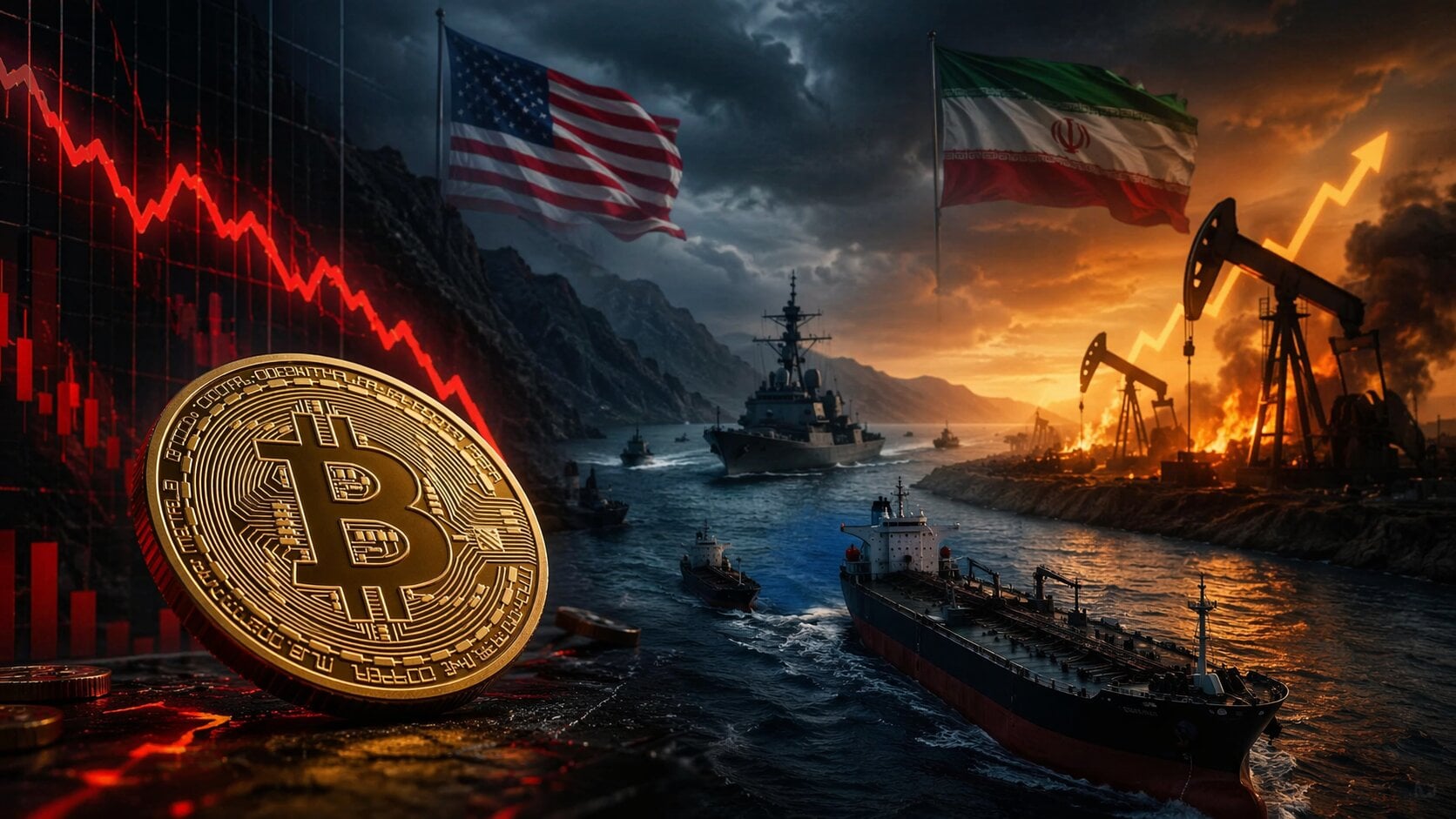 Trump oznámil blokádu Hormuzu, bitcoin reaguje poklesem