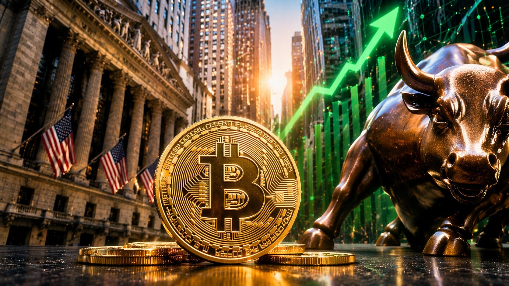 bitcoin Wall Street bye růst dalle