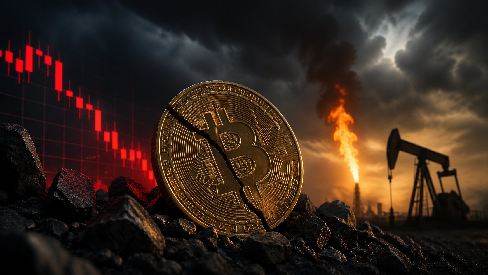 bitcoin pokles ropa dalle
