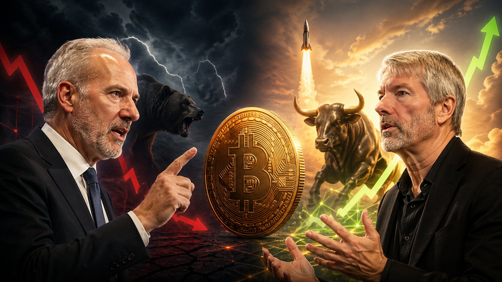 peter schiff saylor bitcoin dalle