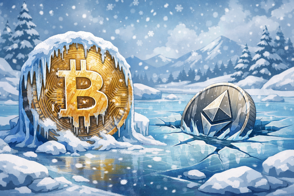 Bitcoin zaostává i za tradičními trhy, čelí hlubokému propadu v objemech