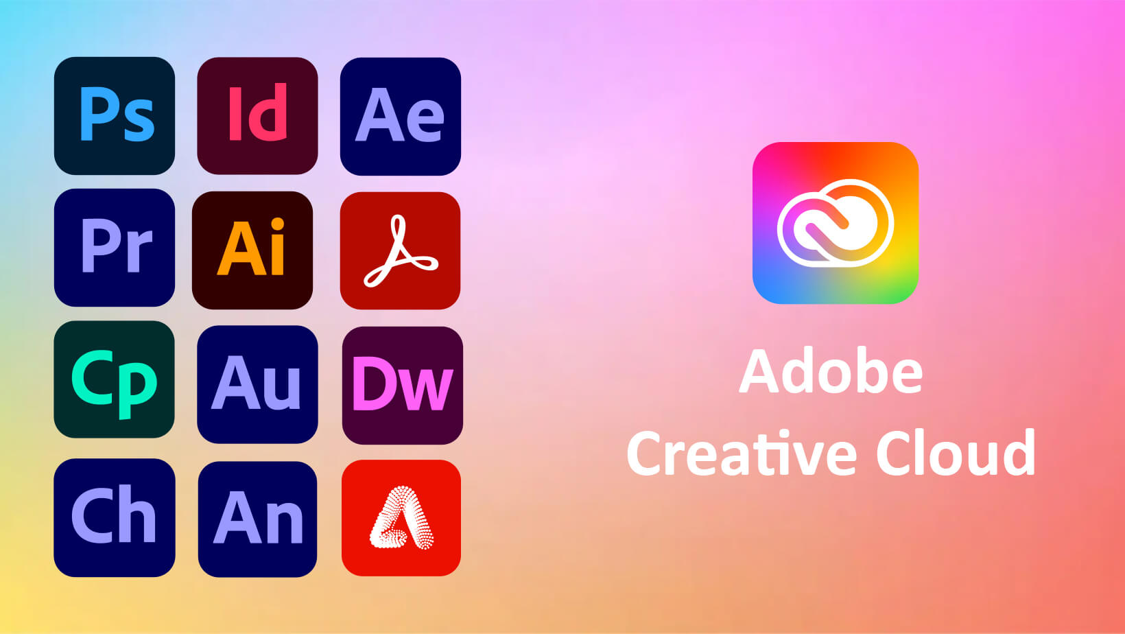 Adobe Creative Cloud si mohou tvůrci předplatit celý, nebo po jednotlivých aplikacích. 
