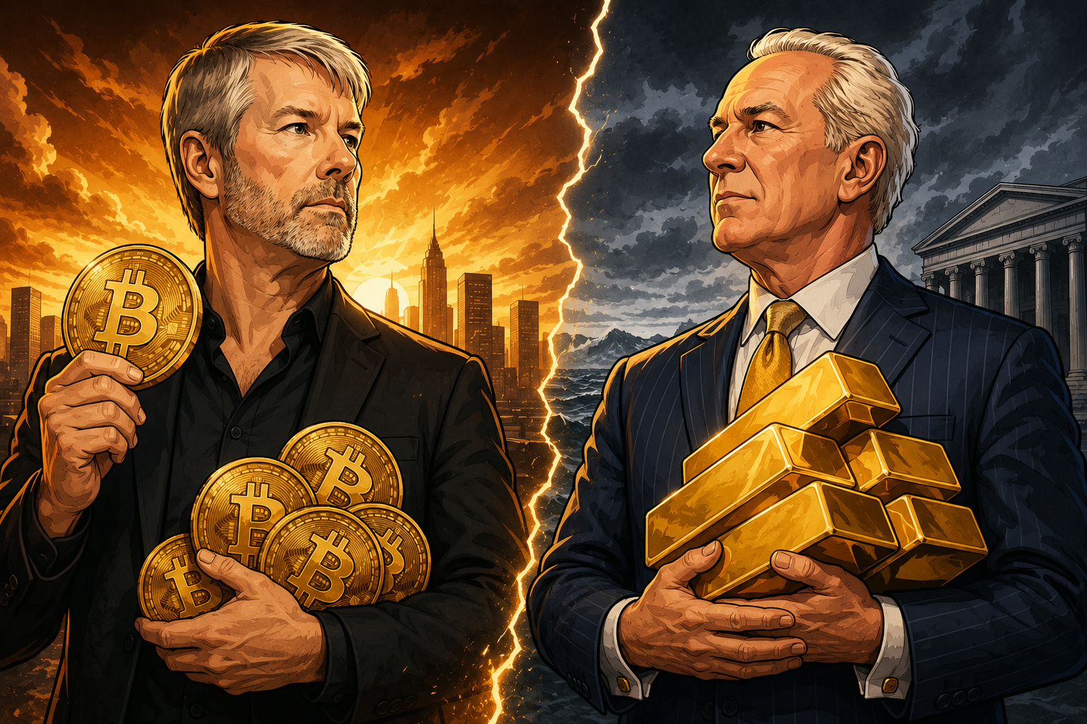 BTC vs. zlato