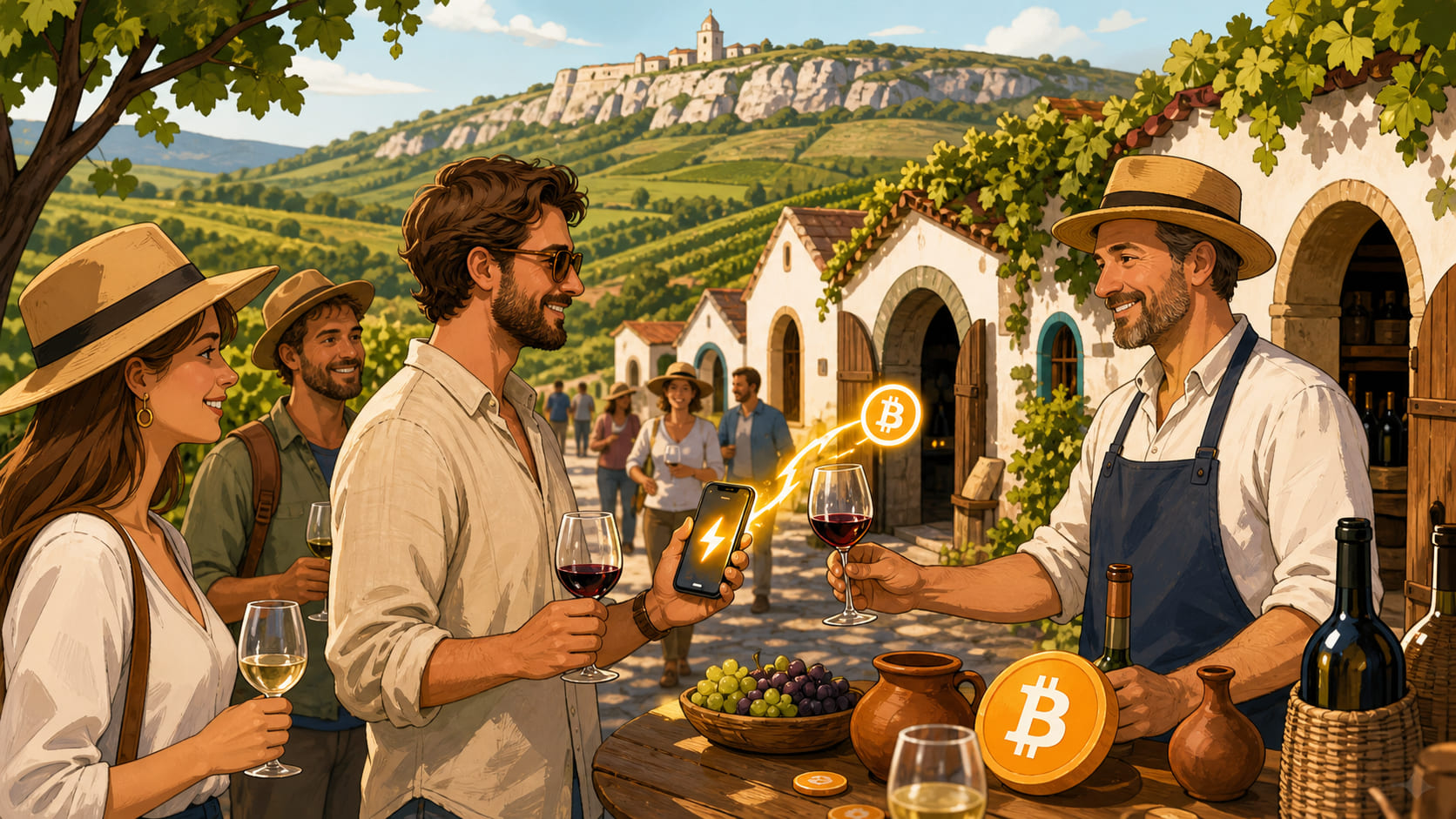 bitcoin víno lightning dalle