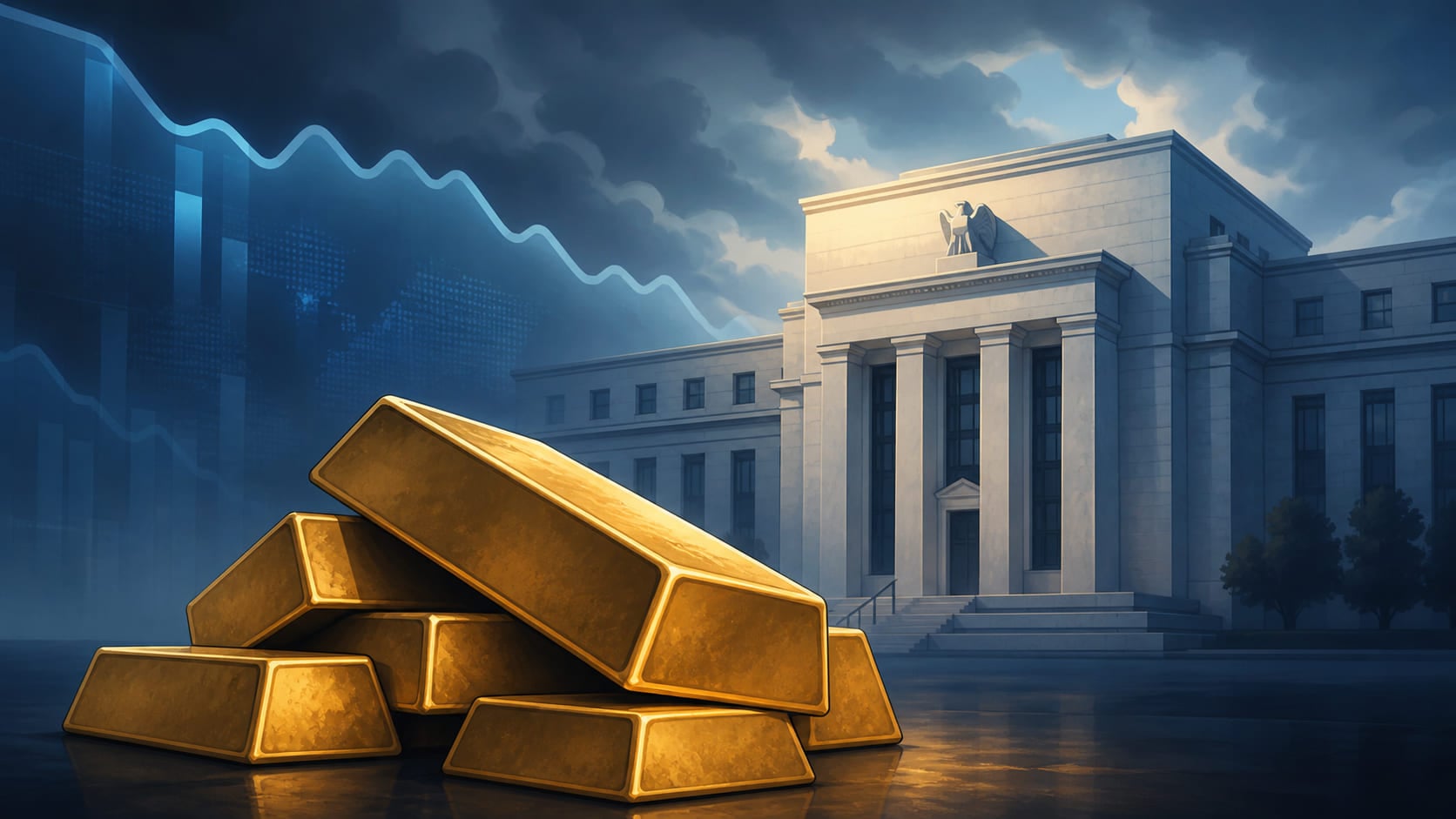 Goldman Sachs snižuje cílovou cenu zlata kvůli pochybám o snížení sazeb