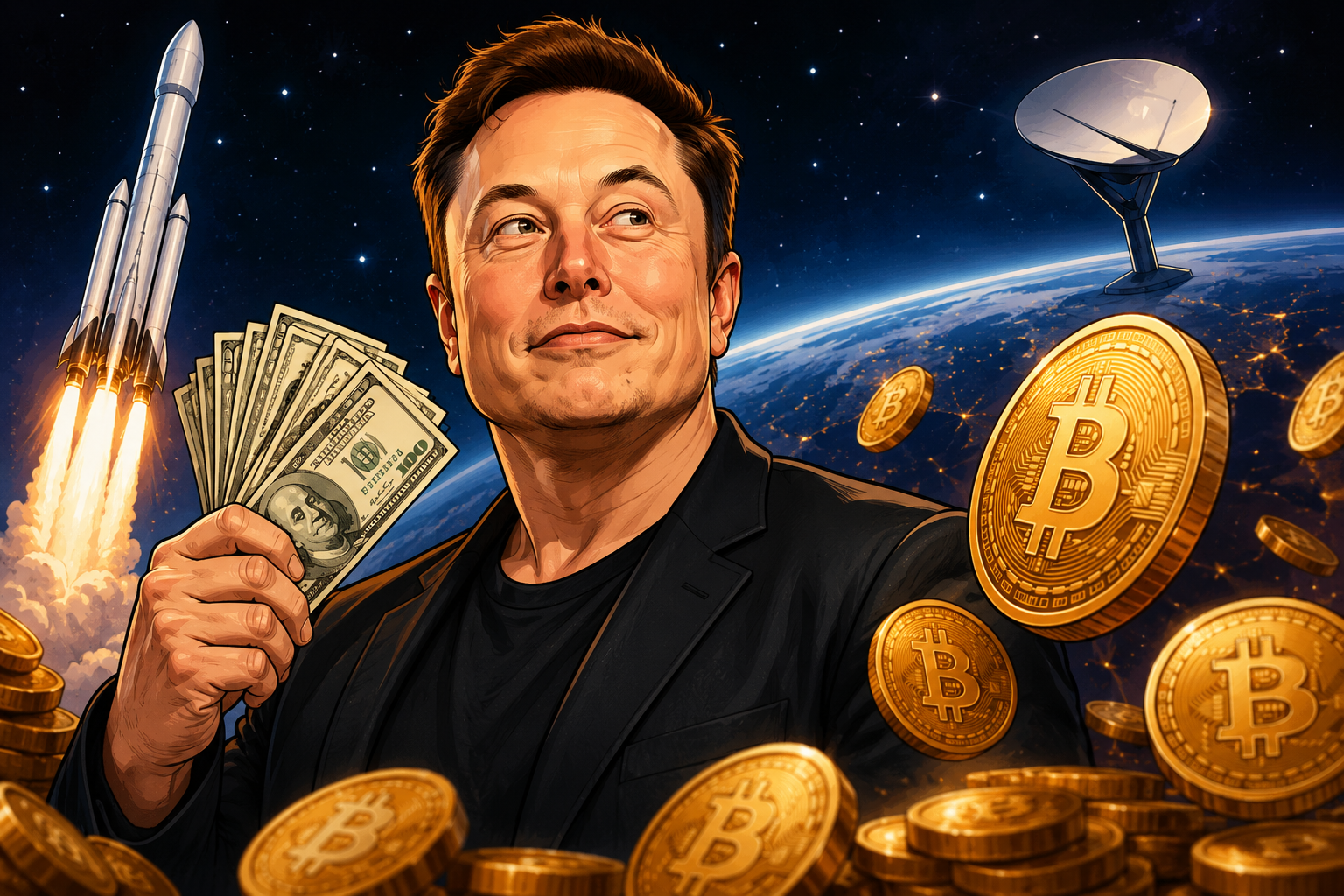 Elon Musk a bitcoin