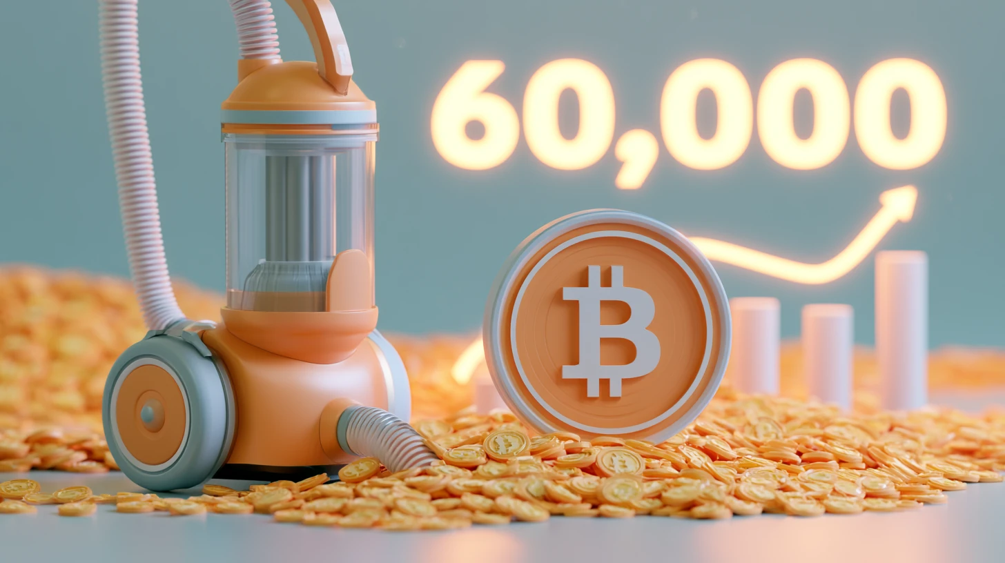 btc bitcoin 60000 usd Strategy Saylor vysavac midjourney nahledovy obrazek