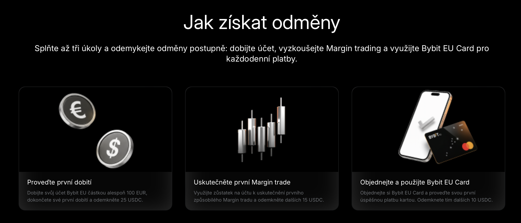Získejte odměnu až 50 USDC. Zdroj: bybit.eu