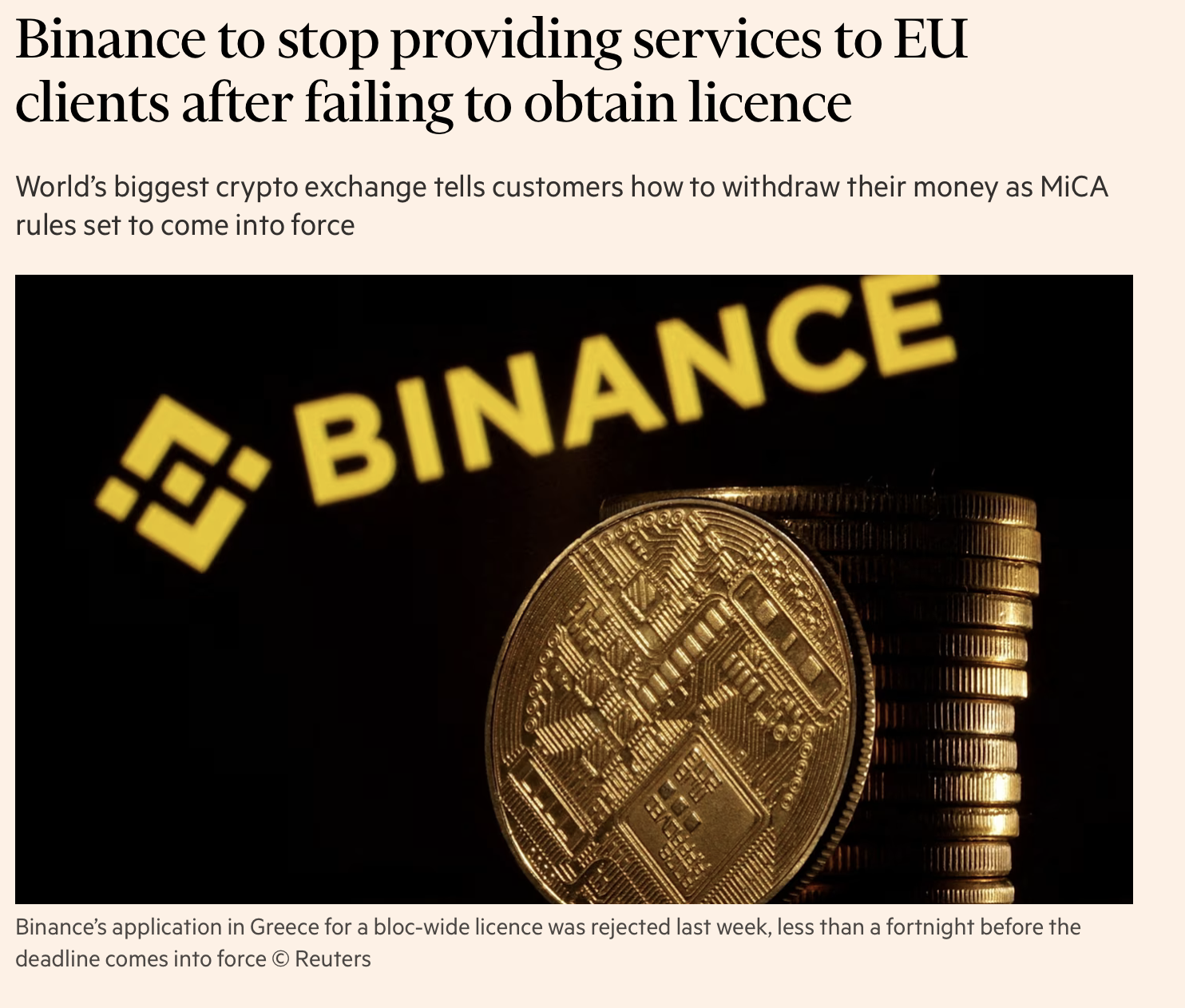 O zprávě informují největší světová média. Zdroj: Financial Times