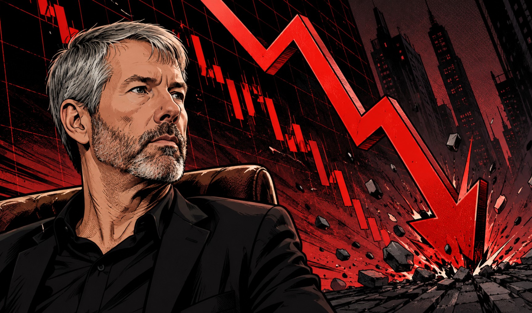 michael saylor strategy pád akcie