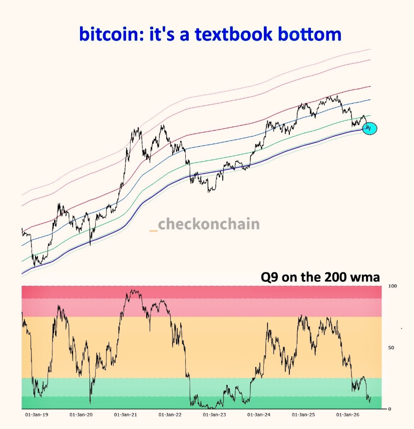 Vývoj kurzu BTC/USD spolu s 200týdenním jednoduchým klouzavým průměrem (200W SMA). Tohle je učebnicové dno bitcoinu. Prakticky všechny indikátory signalizující dno už vyslaly signál nebo ho právě vysílají. Zpětně to bude naprosto zřejmé.