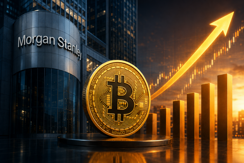 Morgan Stanley masivně navyšuje bitcoin, drží už 16,5 milionu akcií ETF