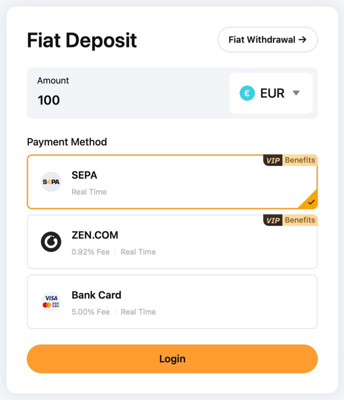 Bybit One-Click Buy exchange rates compared across payment methods